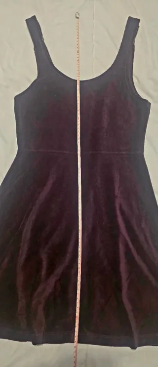 Vestido burdeos imitación pana