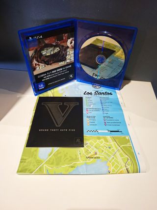 Grand Theft Auto V Ps4 + Mapa /Juego GTA 5 / GTA V
