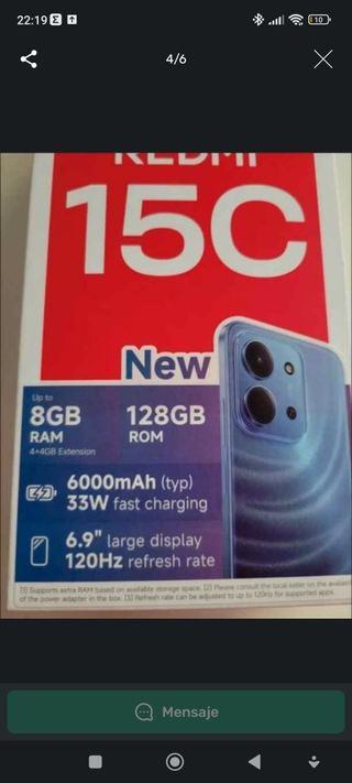 Xiaomi Redmi 15C 8GB RAM 128GB ROM Azul