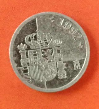 7 Monedas 1 Peseta Juan Carlos I de 1992