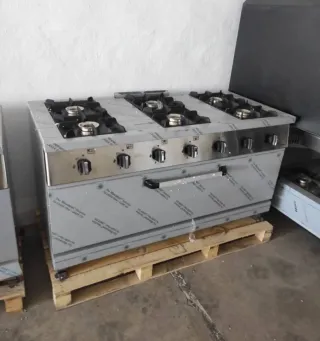 Cocina industrial 6 fuegos con horno
