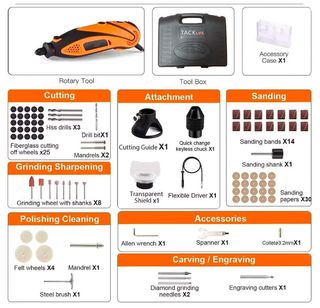 Herramienta Rotatoria Tacklife + Accesorios