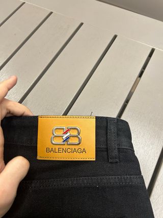 Jeans Balenciaga neri con logo Taglia 34