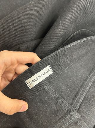 Jeans Balenciaga neri con logo Taglia 34