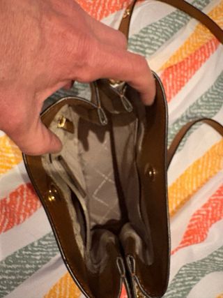 Borsa Michael Kors Beige Oro