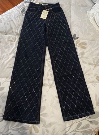 Vaqueros MISS BON rectos con brillos Talla 34