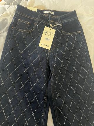 Vaqueros MISS BON rectos con brillos Talla 34