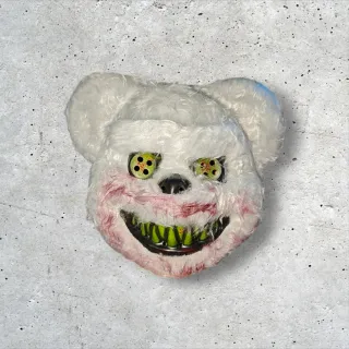 Máscara de Halloween Oso Terror Blanco