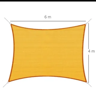 Toldo Beige 6x4m Tela Poliéster