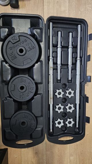 Kit Pesas 50kg + Banco Profesional + REGALOS