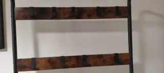 Perchero Metálico y Madera