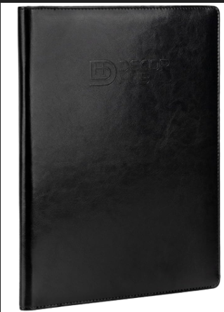 Cartellina A4 Pelle PU Nera Multicolore