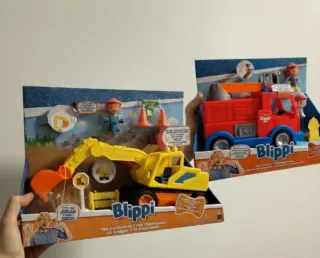 Pack Excavadora y Camión Bomberos Blippi