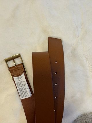 Cinturón de hombre marrón de piel