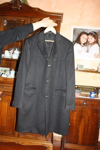 Cappotto da uomo nero puro cashmire Colombo