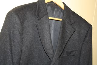 Cappotto da uomo nero puro cashmire Colombo