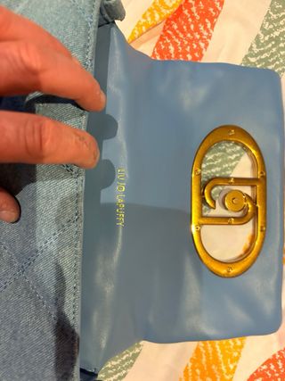 Borsa Liu Jo denim trapuntata oro
