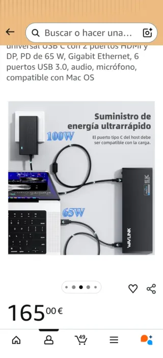Estación de acoplamiento WAVLINK USB-C
