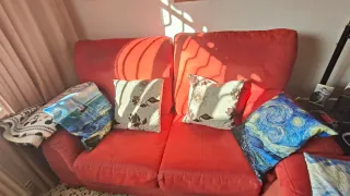 2 sofás de 2 plazas cómodos de tela