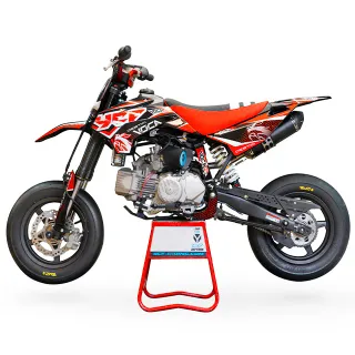 Mini Moto Supermotard Roja y Negra