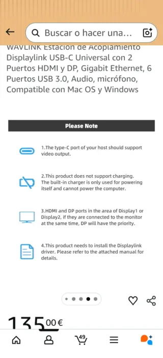 Estación Acoplamiento WAVLINK USB-C Displaylink