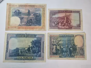 LOTE BILLETES PESETAS 1925 1928 #2