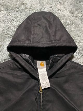 Chaqueta Carhartt Negra con Capucha Vintage 90s