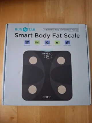 Báscula Inteligente RUN STAR Negra y Dorada