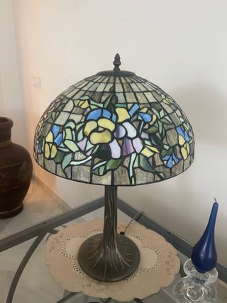 Lámpara de mesa Tiffany floral