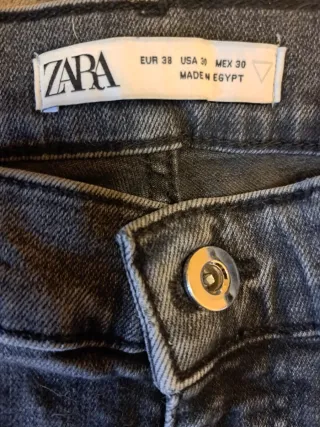 VAQUERO NEGRO ZARA ELÁSTICO HOMBRE TALLA 38/M