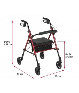 Andador 4 Ruedas con Asiento