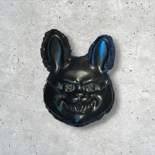 Máscara Halloween Conejo Terror Negra