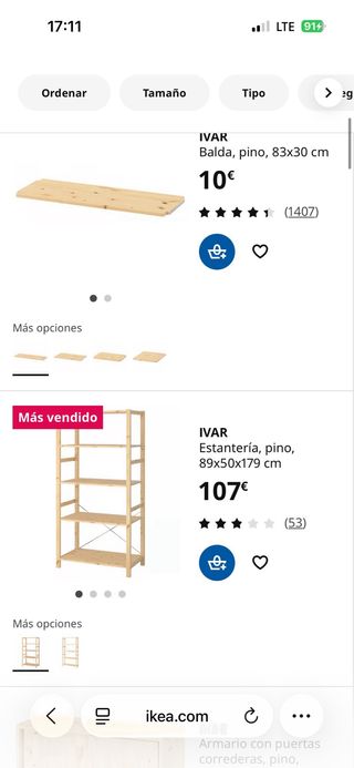 Struttura laterale IVAR 30x124 cm