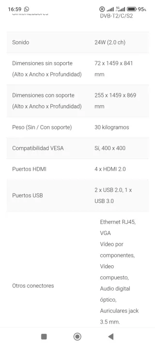 Televisor 65 pulgadas Toshiba