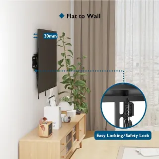 BONTEC Soporte TV Pared Inclinable Ultradelgado