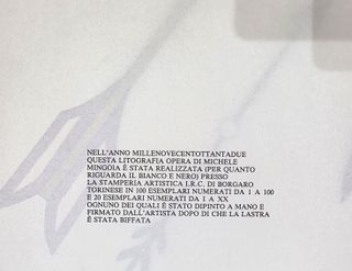 Litografia Michele Mingoia Sagittario 1982