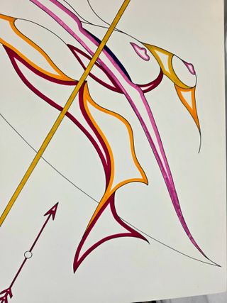 Litografia Michele Mingoia Sagittario 1982