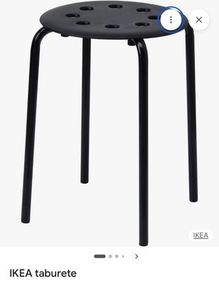 Taburete IKEA Negro