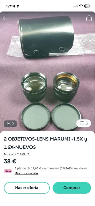 Objetivos Marumi 1.5X y 1.6X Nuevos
