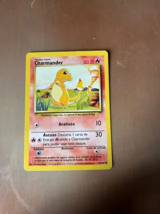 Carta Pokémon Charmander Base Set Español