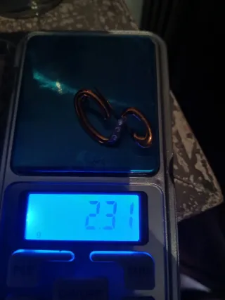 Spilla vintage oro 18k lettera S zirconi