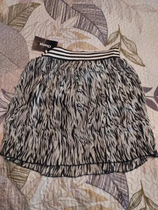 Falda Charol Estampado Cebra Talla Única