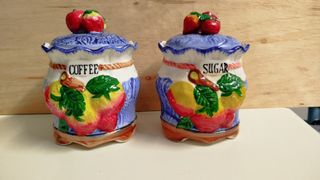 Barattoli vintage COFFEE e SUGAR