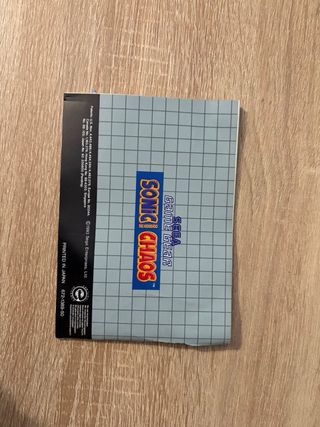 Manual Sonic Chaos Game Gear Sega
