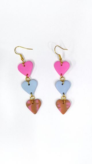 Pendientes corazones colgantes custom