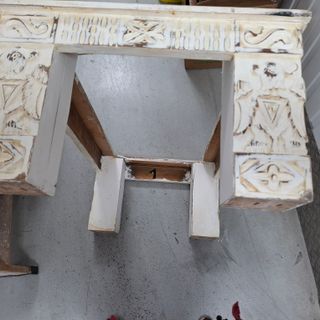 Mesa baja madera estilo oriental vintage tallada