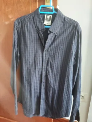 Camisa G-Star RAW a cuadros gris