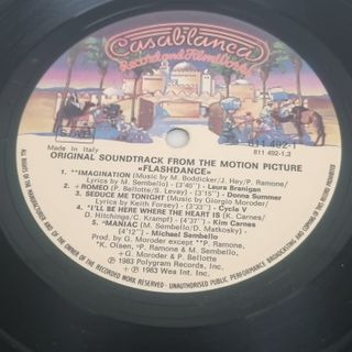 Flashdance LP 33 Giri Soundtrack Casablanca 1983