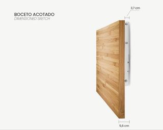 Mesa abatible melamina y metal