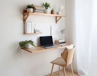 Mesa abatible melamina y metal